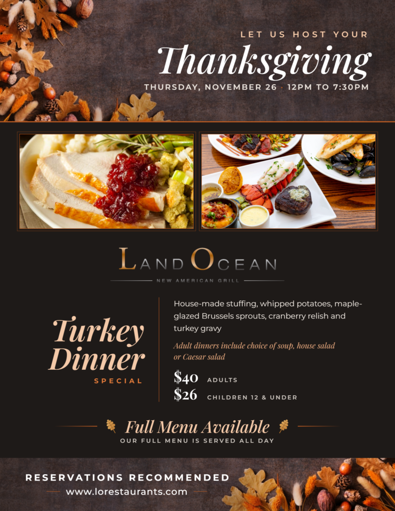 land ocean thanksgiving dinner 2026